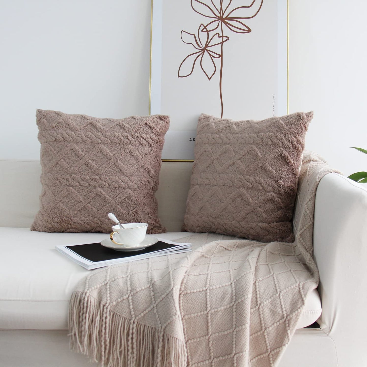 Fur throw pillow cover by fancy & stacy home decor