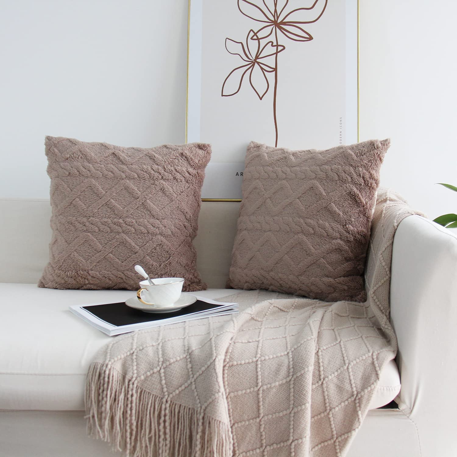 Fur throw pillow cover by fancy & stacy home decor