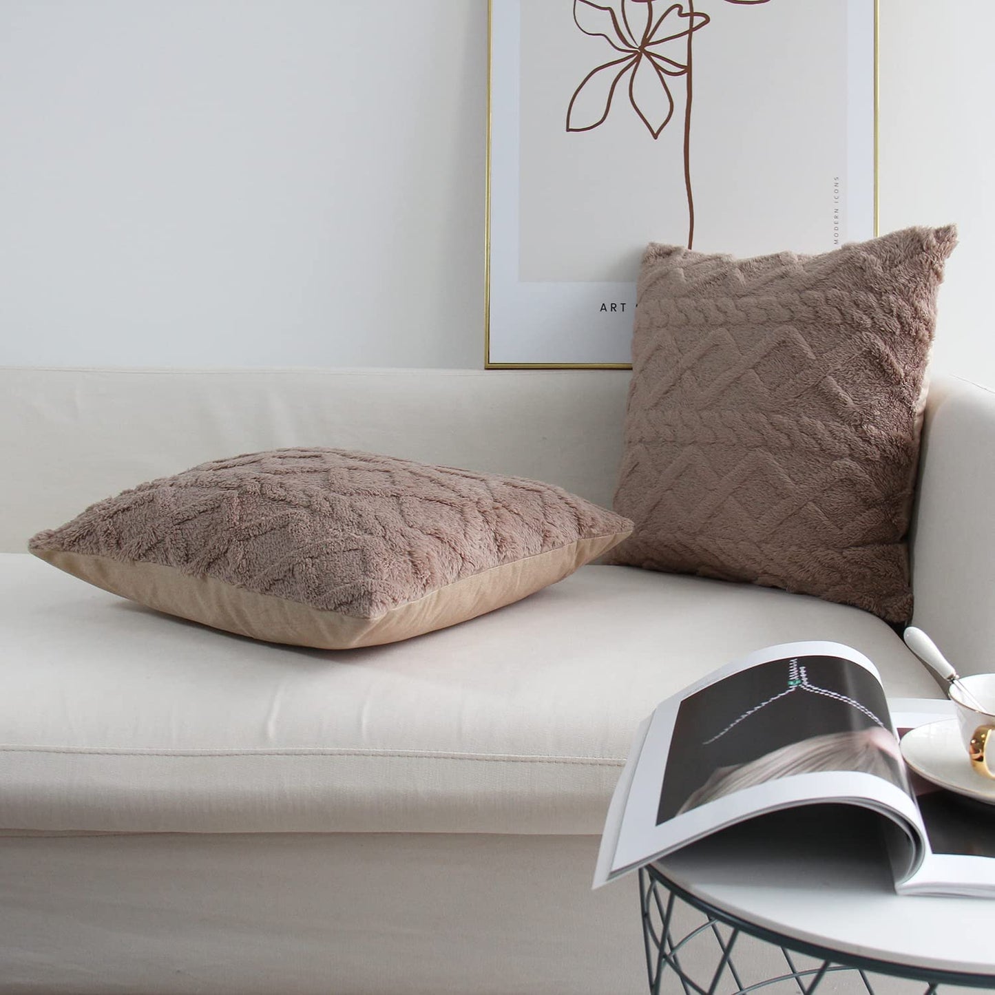 Fur throw pillow cover by fancy & stacy home decor