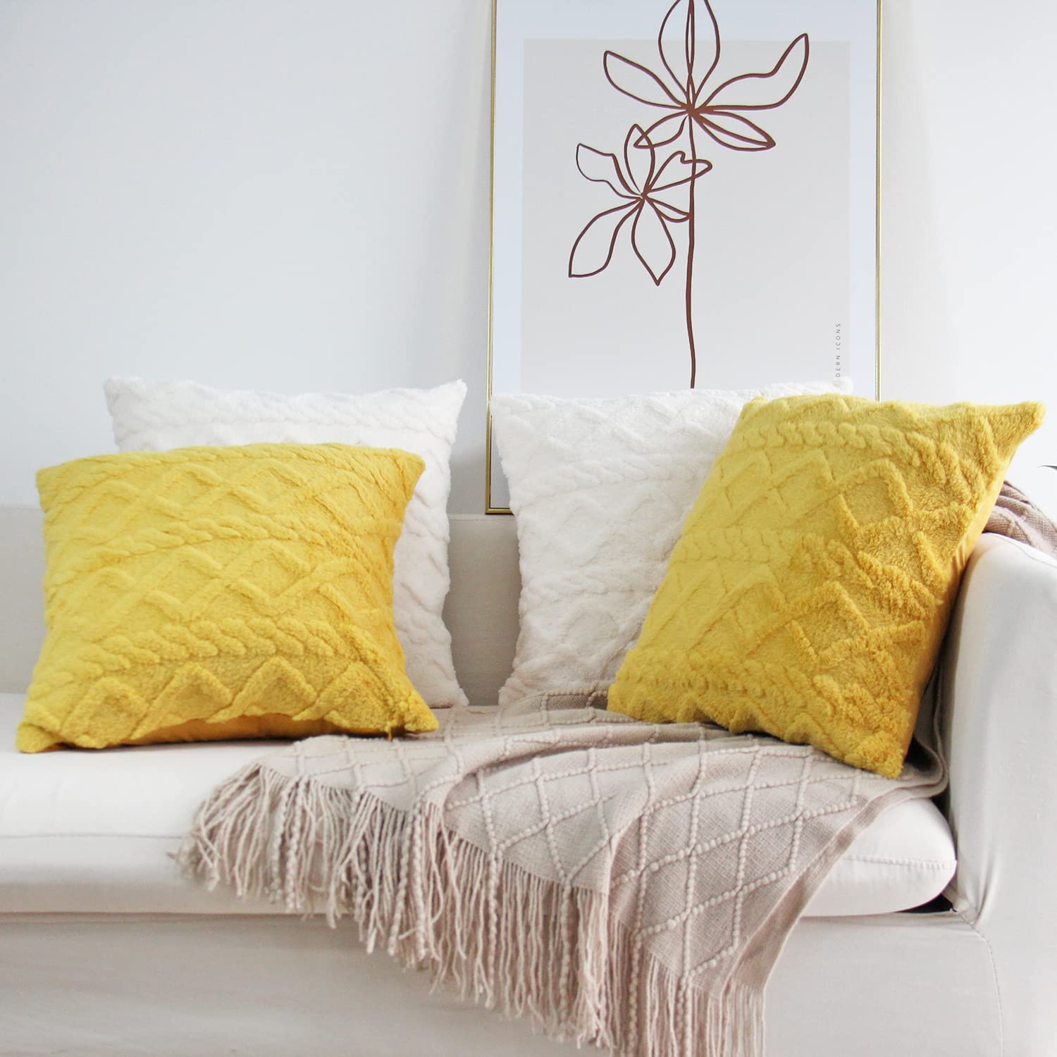 Fur throw pillow cover by fancy & stacy home decor