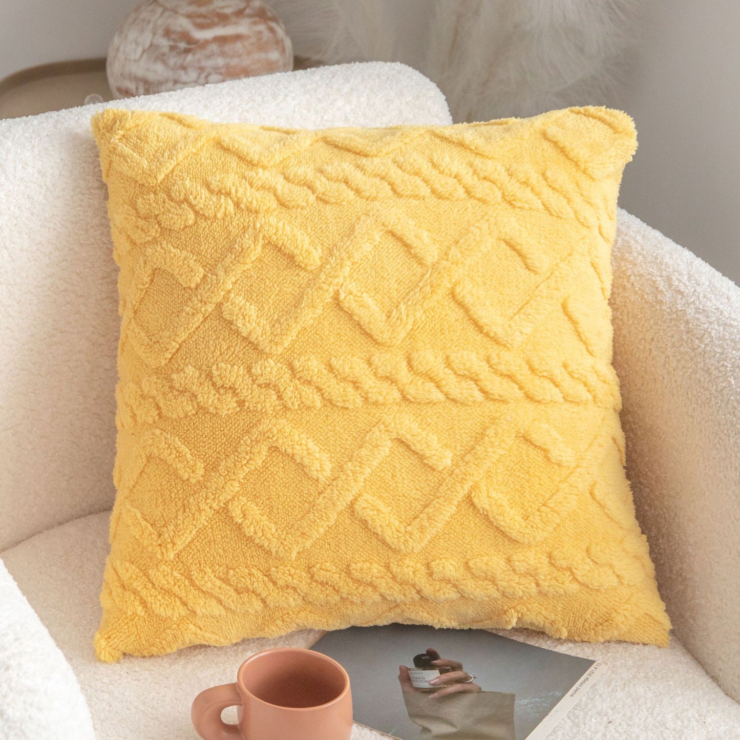 Fur throw pillow cover by fancy & stacy home decor