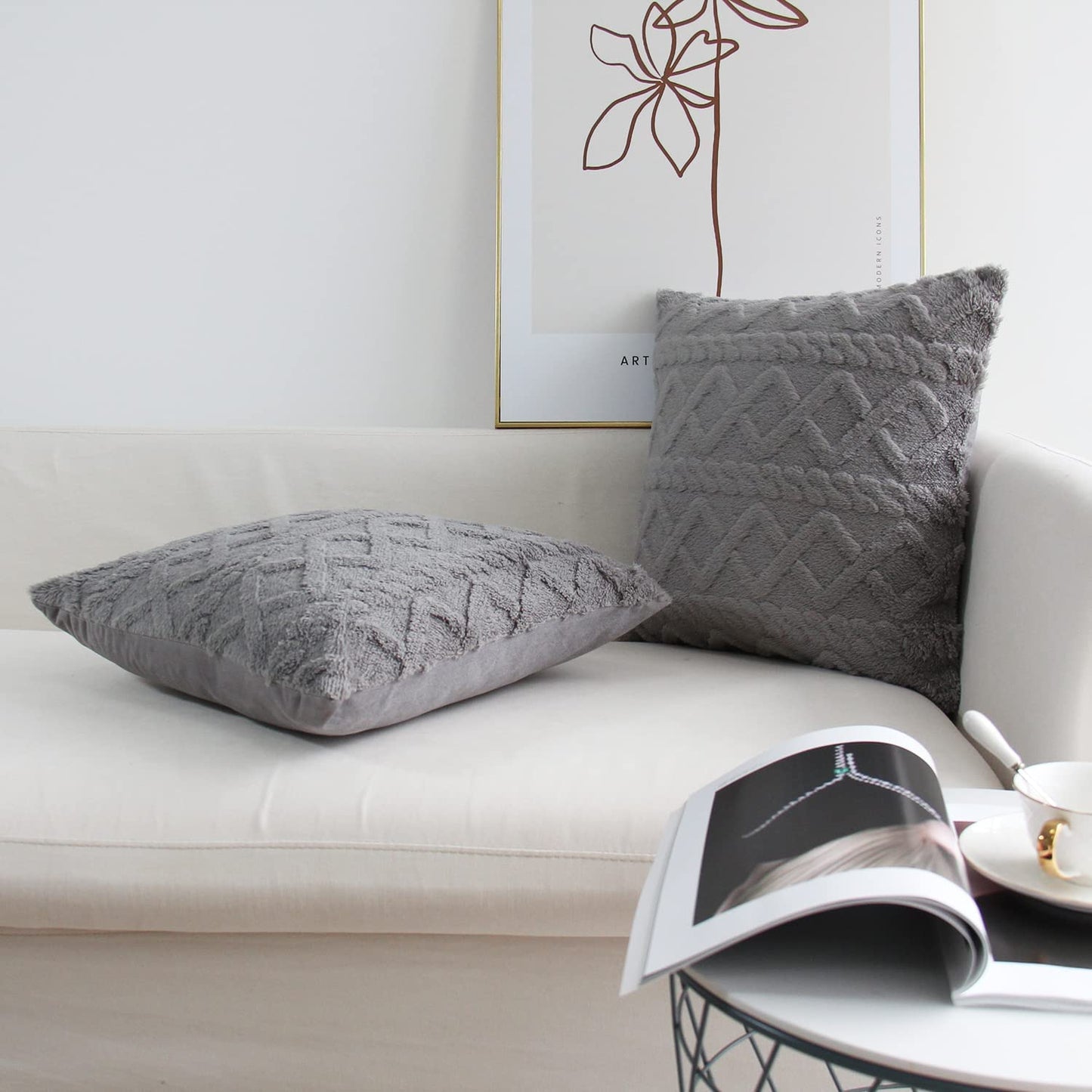 Fur throw pillow cover by fancy & stacy home decor