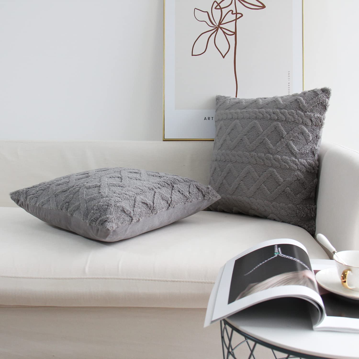 Fur throw pillow cover by fancy & stacy home decor