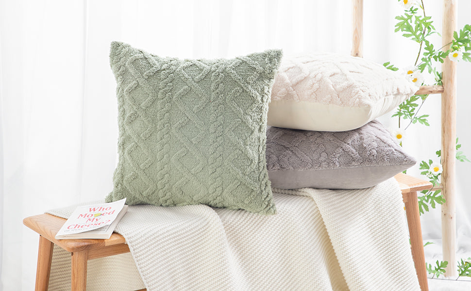 Fur throw pillow cover by fancy & stacy home decor