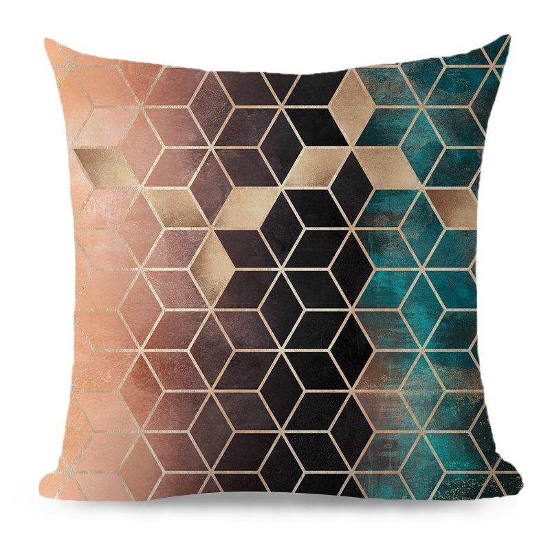 Tan decorative throw pillow by fancy & stacy