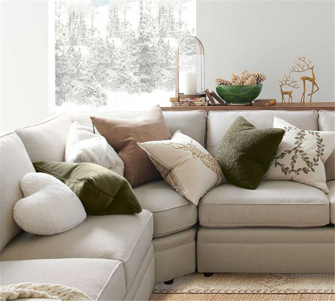 18x18 grey decorative throw pillow by fancy & stacy