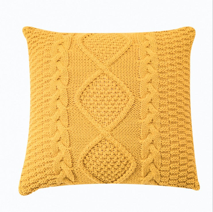 Knitted throw pillow cover by fancy & stacy home decor